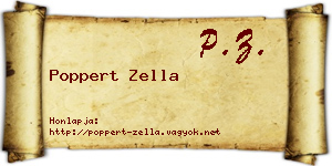 Poppert Zella névjegykártya